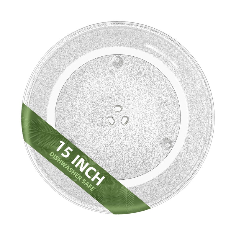Gemroom 15 Microwave Glass Plate for Panasonic Microwave Plate F06014W00AP A06014A00AP 15 Inch Replacement Microwave Glass Turntable Dishwasher Safe