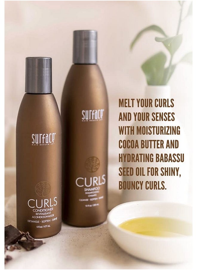 Surface Hair Urface Hair Curls Trio Box Set Shampoo Conditioner And Leavein Conditioner For Healthy And Defined Curly And Wavy Hair Vegan And Paraben Free  - Image 5