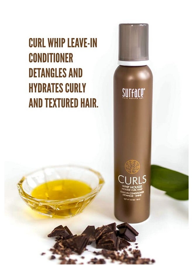 Surface Hair Urface Hair Curls Trio Box Set Shampoo Conditioner And Leavein Conditioner For Healthy And Defined Curly And Wavy Hair Vegan And Paraben Free  - Image 4