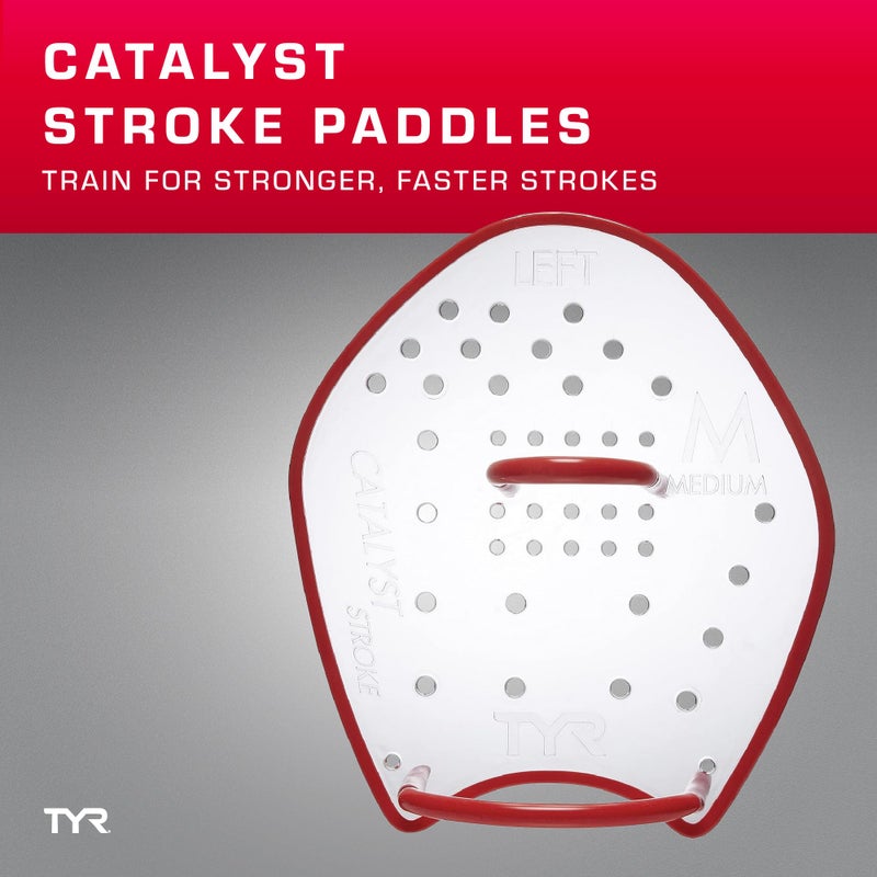 TYR Catalyst Stroke Swim Paddles - Adult Swim Paddles for Training - Durable, Flexible Hand Fins for Building Strength, Endurance, and Improving Technique - Image 2