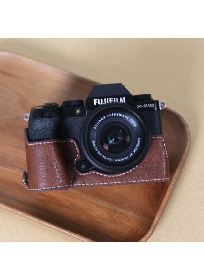 Generic Fuji XT30 Second Generation Protective Cover XT5XS10XS20XT4XT200X100V Base Leather Cover Accessories Xiang Zheng-Color:Xs10 Olive Green♜  - Image 5