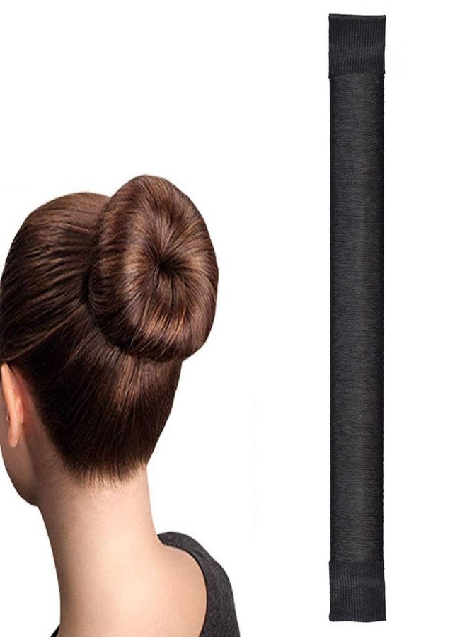 DazzleDiva 1Pcs Magic Hair Bun Maker - Synthetic Hair Snap Styling Tool for French Twist, Donut & Shaper - Easy Wrap Ribbon Bun Shaper for Women & Girls - Durable, Lightweight & Professional Updo - Black 1Pcs - Image 1