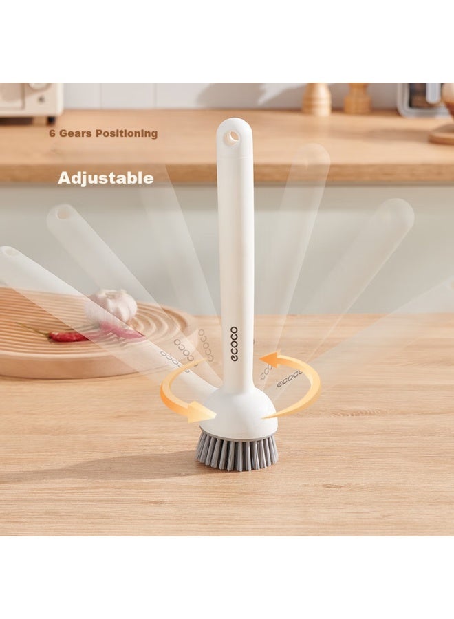 cocoa Yikeke Pot Scrubber, Kitchen-specific Pot Cleaning Brush, Non-damaging Cleaning Brush, Long-handled Pot Brush, E24056 White - Image 4