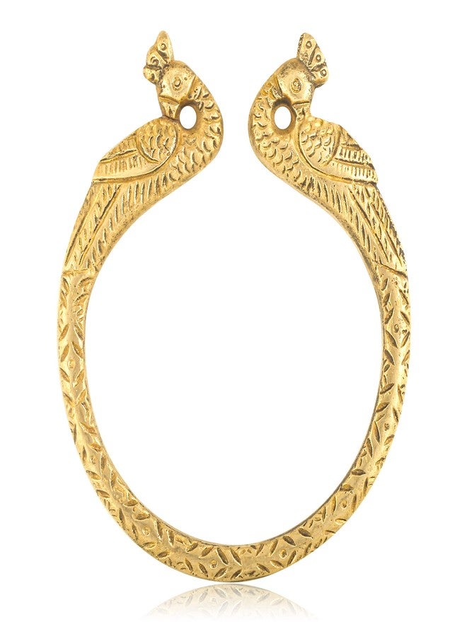 MEENAZ Valentine Gifts Jewellery Adjustable Free Size Big Strong Heavy Metal Alloy Pure Copper Brass Alloy Stylish Gold Cuff Kada Golden Peacock Bracelet For Men Mens girls Boy Boyfriend KADA M118 - Image 1