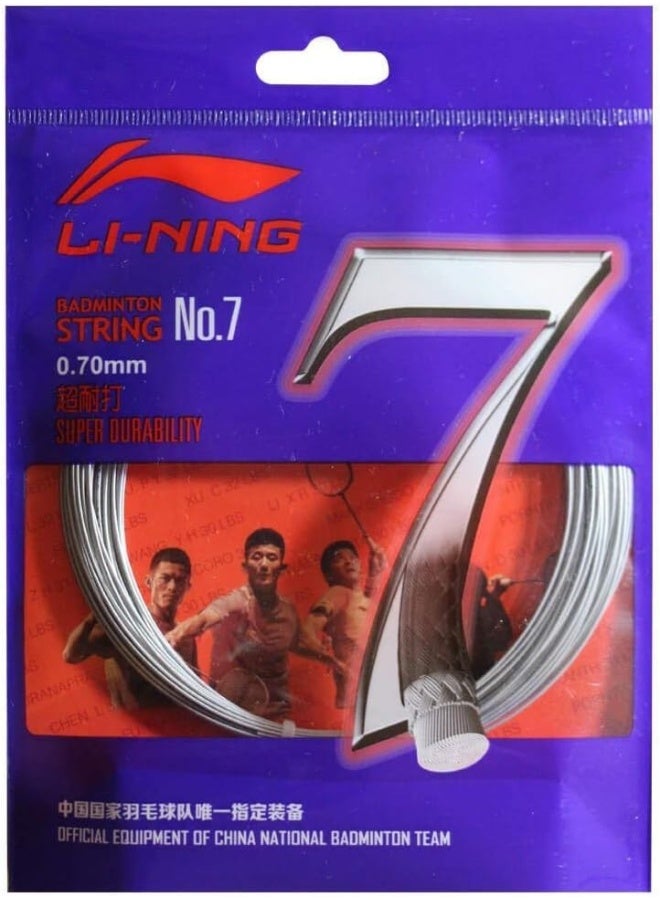 Li-Ning Li-Ning No 7 High Durability Badminton String, White 