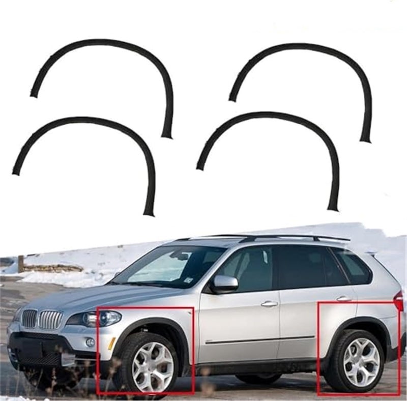 Wivplex Car Side Wheel Arch Fender Flares for BMW X5 E70 - Image 2