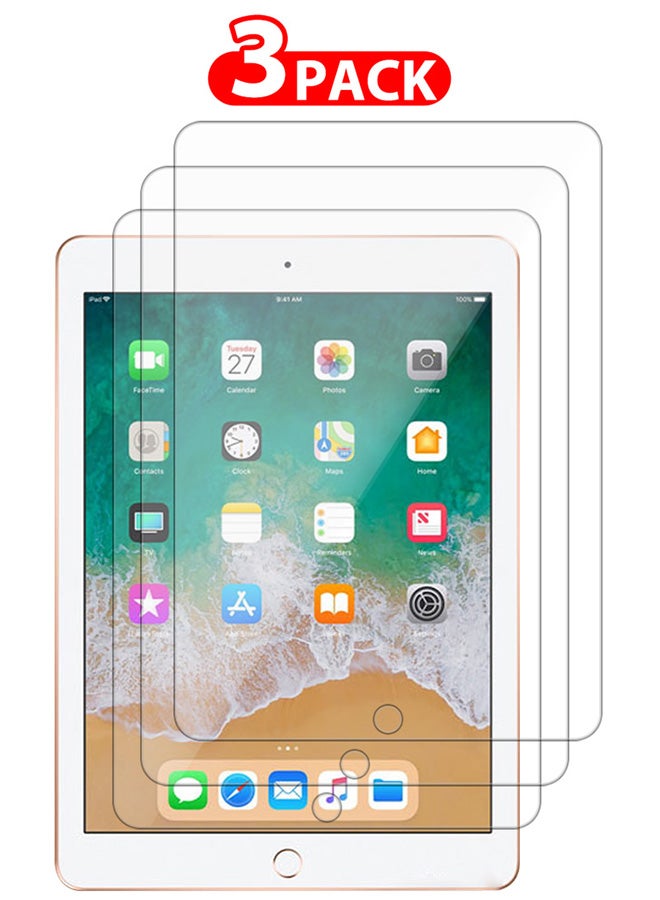 CATANES 3 Packs For Apple iPad Air 2 / iPad Air Screen Protector 9H Hardness Tempered Glass Scratch Resistant HD Display Screen Protector - Image 1