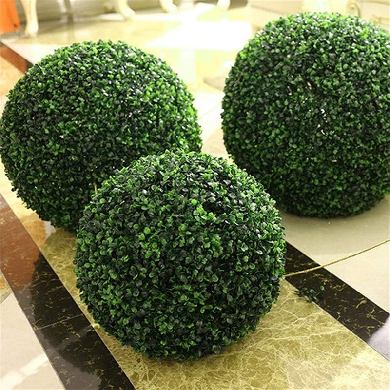 Dioche Green Plastic Plant Ball 20cm Decoration Elegant Home Outdoor Wedding Party Plants Grass Ball (1) - Image 1