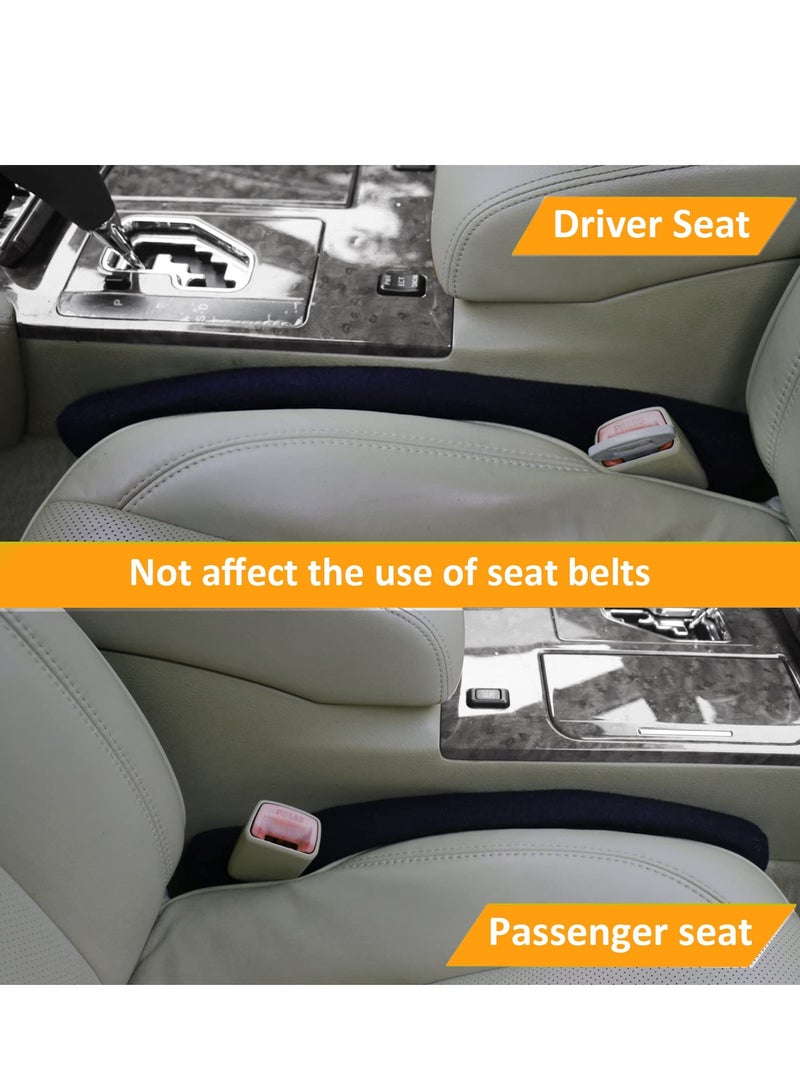 Excefore Car Seat Gap Filler Pad,  Car SUV Truck Fit Organizer Fill The Gap Between Seat ,for All Vehicles Stop Dropping Things 2PCS(Black) - Image 2