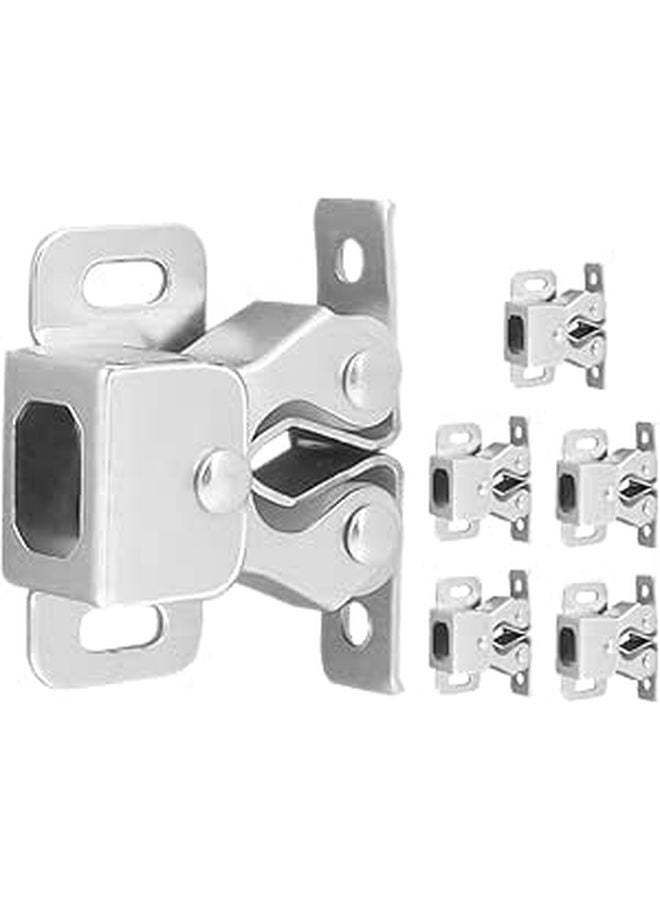 6 Piece Cabinet Door Ball Catch Spring Latch Nickel Finish Vintage Hardware - Image 1