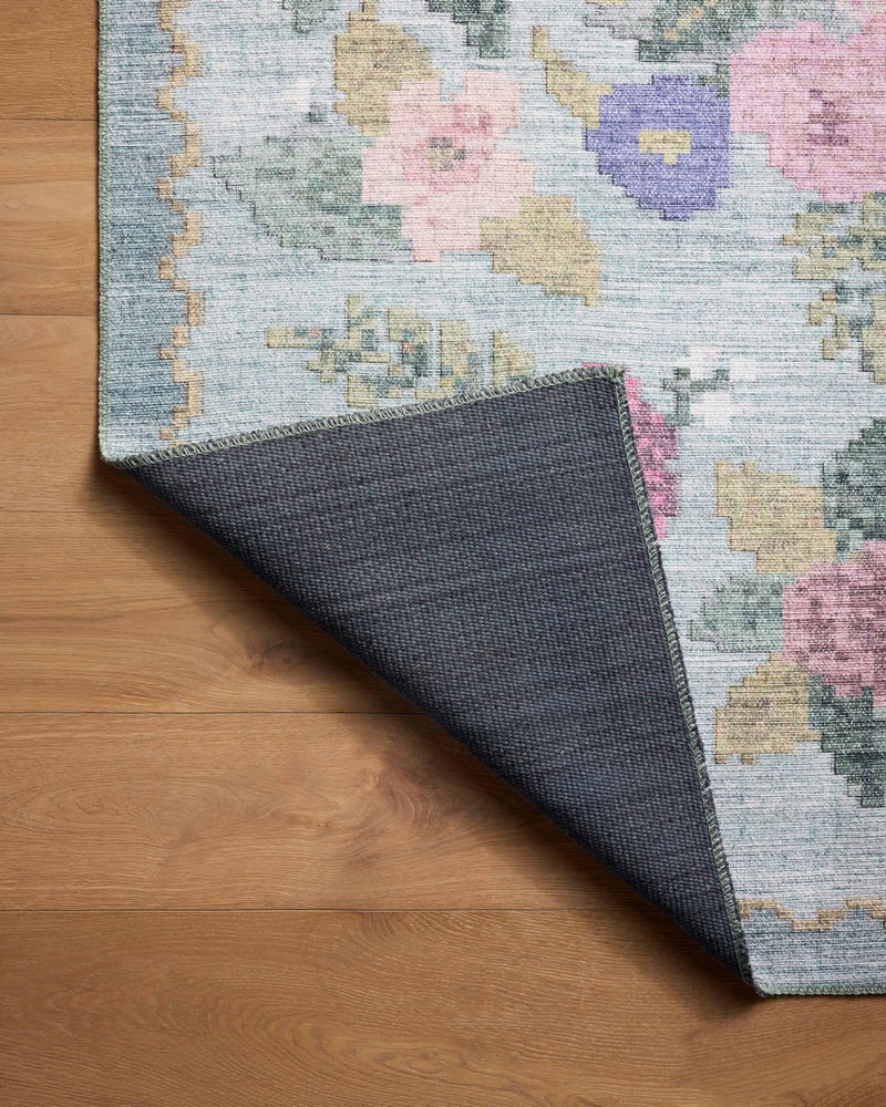 Loloi Rifle Paper Co. Rosa Collection RSA-02 Sky 5'-0" x 7'-6" Area Rug - Image 5