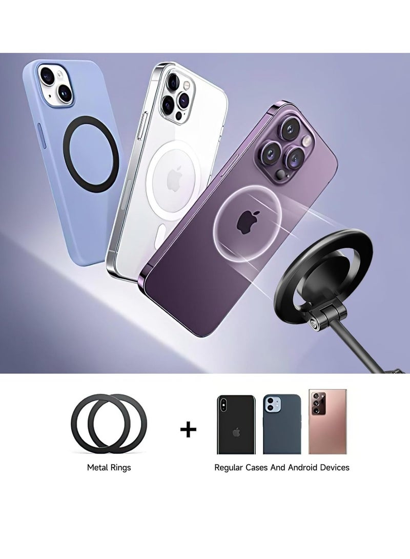 360° Rotation All-Metal Magnetic Car Mount for iPhone & Smartphones - Image 2