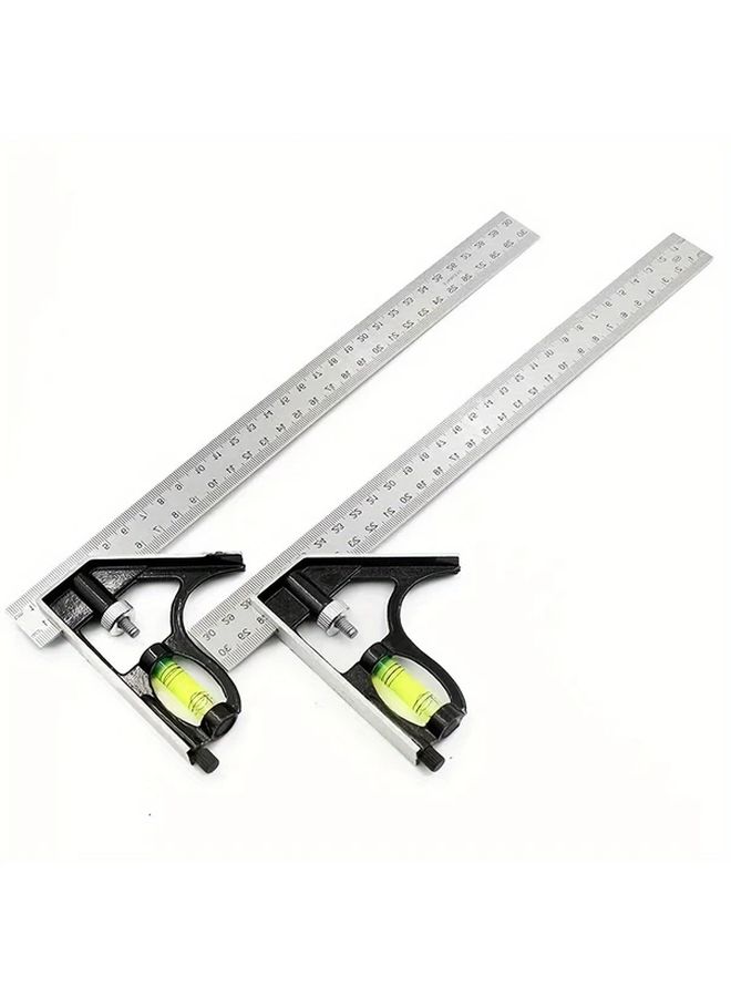 Black 3 In 1 Multifunctional Woodworking Tools Adjustable Combination Square Digital Angle Gauge Ruler Wear Resistant High Precision - Image 4