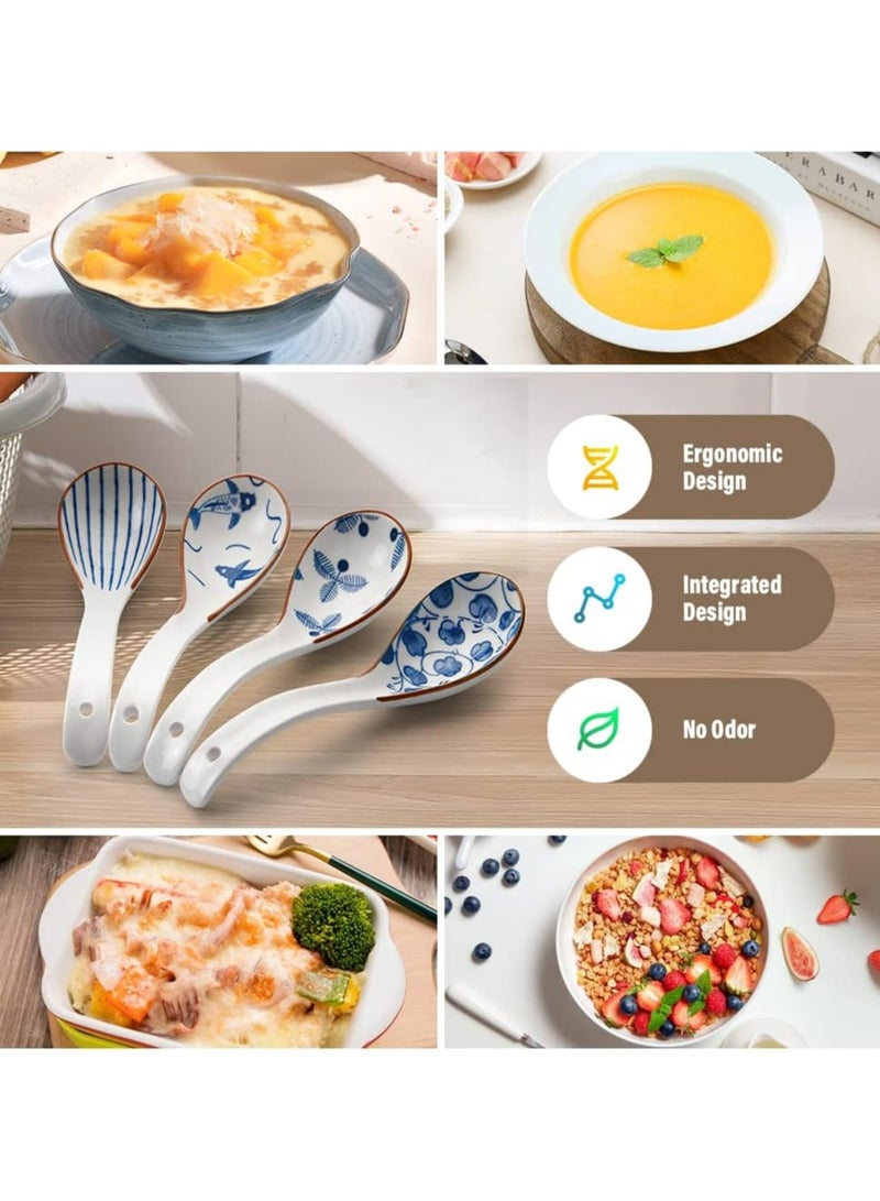 Porcelain Soup Spoons,Set of 4  - Image 5