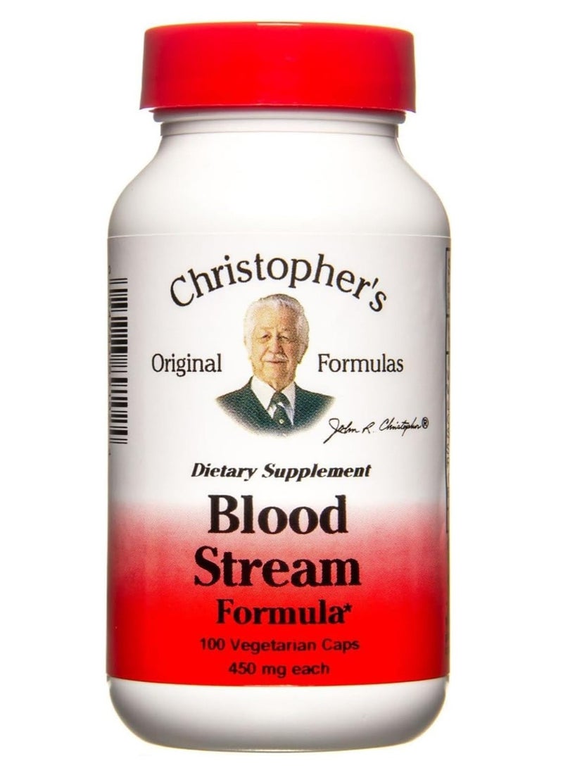Dr. Christopher Blood Stream Formula 100 Vegetarian Caps, 450 Mg - Image 1