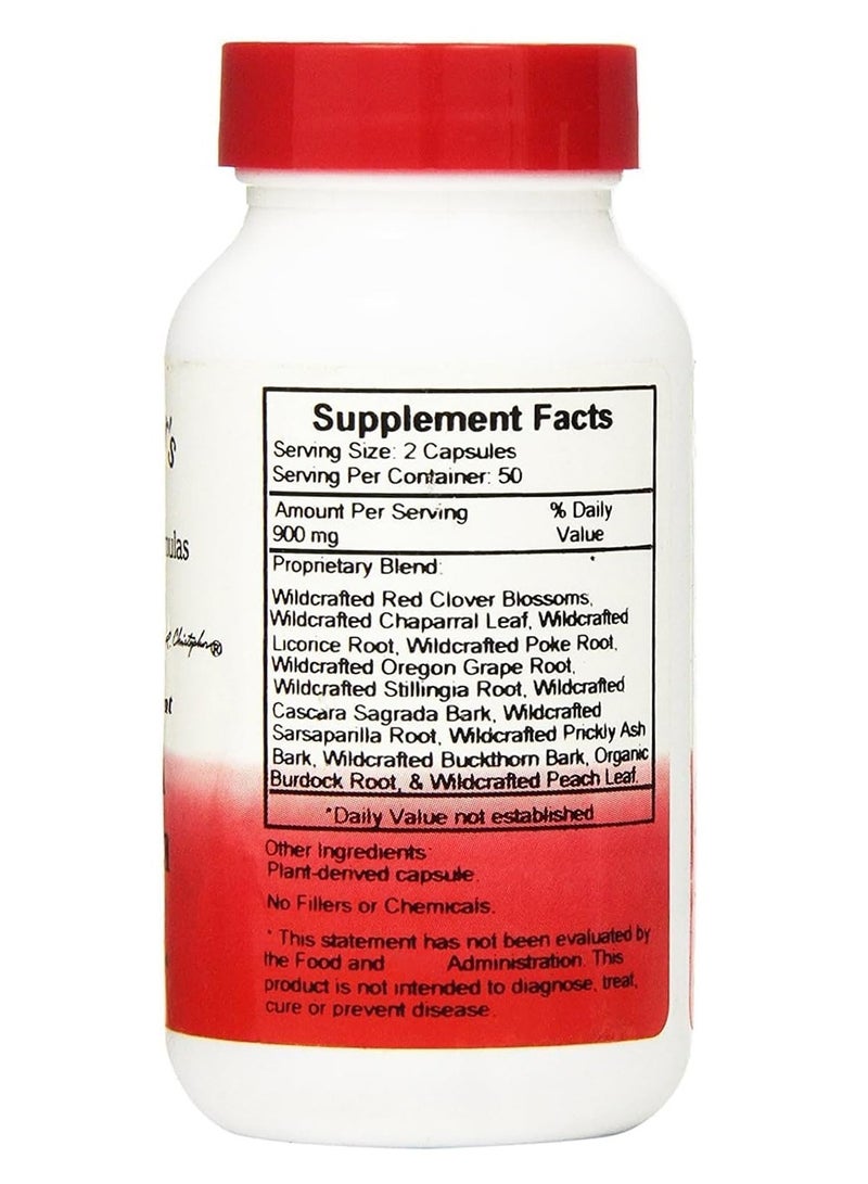 Dr. Christopher Blood Stream Formula 100 Vegetarian Caps, 450 Mg - Image 2