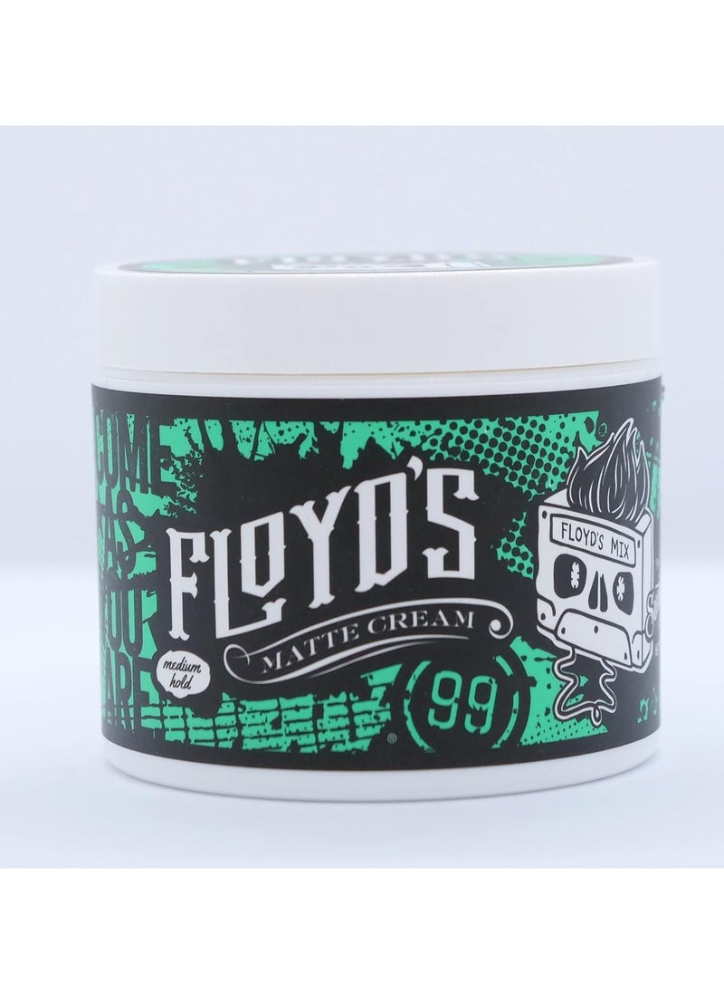 Floyd's 99 - Floyd's 99 Matte Styling Cream Powered by Suavecito - Medium Hold - Matte Finish - Water Soluble - 4 oz - Image 1