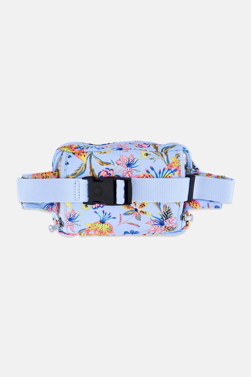 kipling حقيبة كتف مزخرفة بالورود للنساء مع حلقة مفاتيح، متعددة الألوان - Image 3