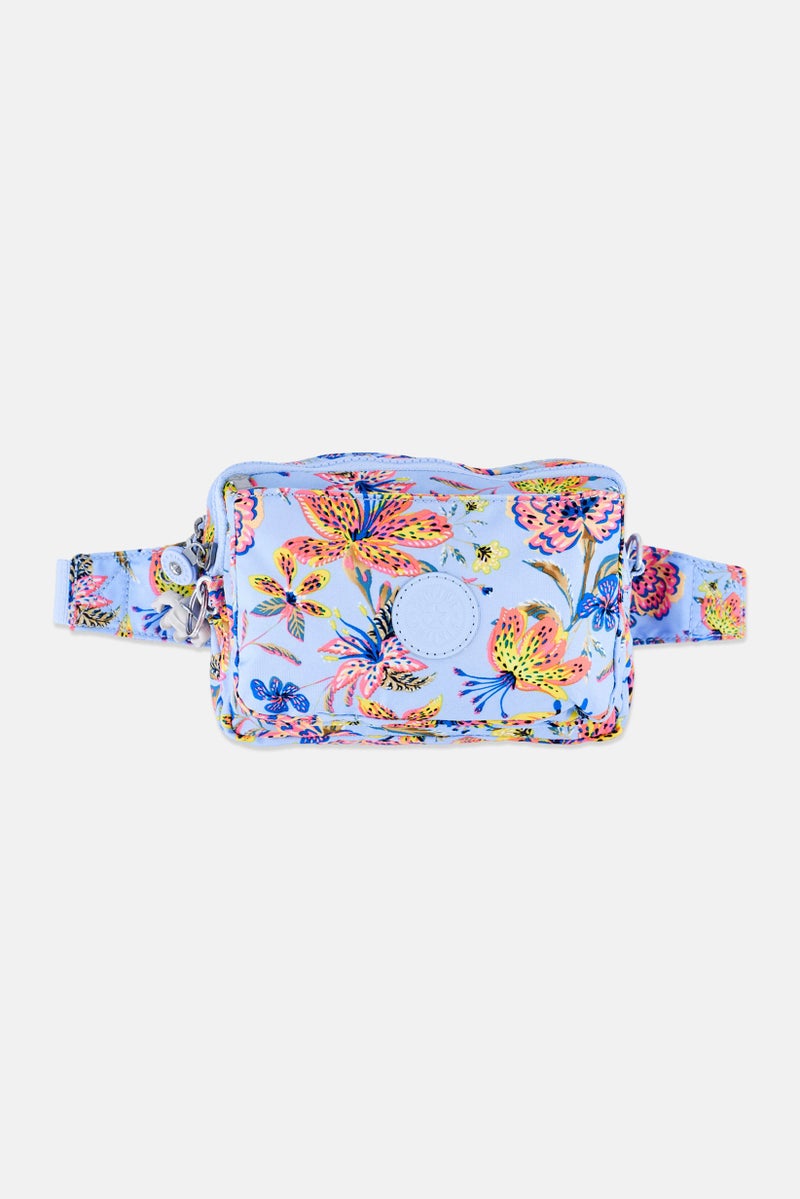 kipling حقيبة كتف مزخرفة بالورود للنساء مع حلقة مفاتيح، متعددة الألوان - Image 2