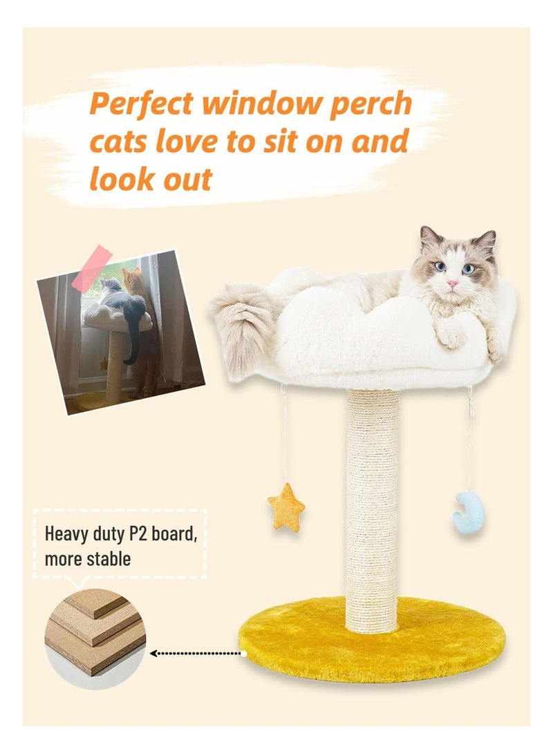 ليوكور سحابة شجرة القطة, قطة الخدش بعد مع السرير, شجرة القطة الصغيرة للقطط, قطة الخدش بعد مع سحابة على شكل ناعمة بيرش و لعب لطيف, غطاء قابل للإزالة - Image 4