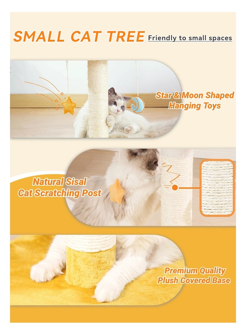 ليوكور سحابة شجرة القطة, قطة الخدش بعد مع السرير, شجرة القطة الصغيرة للقطط, قطة الخدش بعد مع سحابة على شكل ناعمة بيرش و لعب لطيف, غطاء قابل للإزالة - Image 2