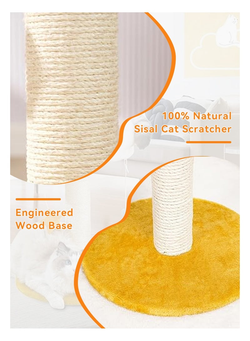 ليوكور سحابة شجرة القطة, قطة الخدش بعد مع السرير, شجرة القطة الصغيرة للقطط, قطة الخدش بعد مع سحابة على شكل ناعمة بيرش و لعب لطيف, غطاء قابل للإزالة - Image 5