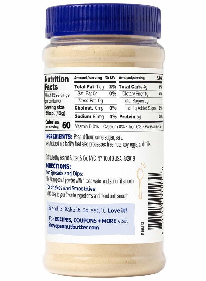 Peanut Butter & Co. Original Peanut Protein Powder, Non-GMO Project Verified, Gluten Free, Vegan, 6.5 oz Jar - Image 2