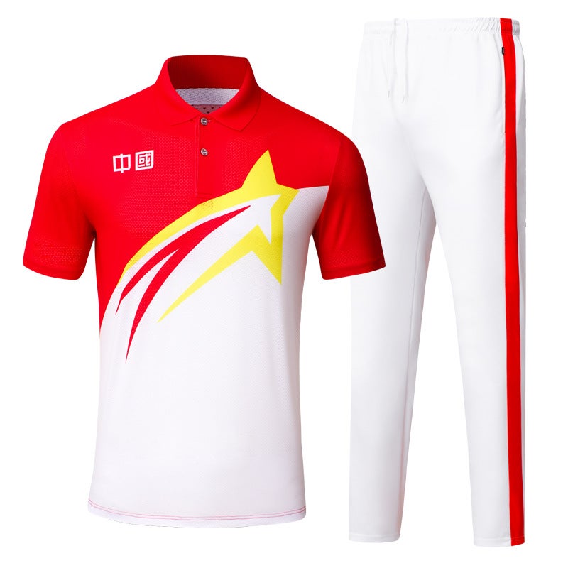 New Summer Short-Sleeved T-Shirts For Men And Women With Lapels Chinese Sportswear Aerobics Square Dance Walking Out Of The Game - Image 4