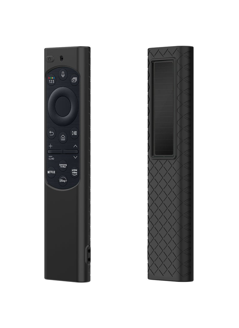 Beauenty Silicone Case for Samsung Remote BN59-01357A BN59-01363A BN59-01311B Remote Anti Slip Back Cover for 2021 2022 Solar Cell Remote Control Protective Case for Samsung Smart TV Sleeve Skin (Black)  - Image 1