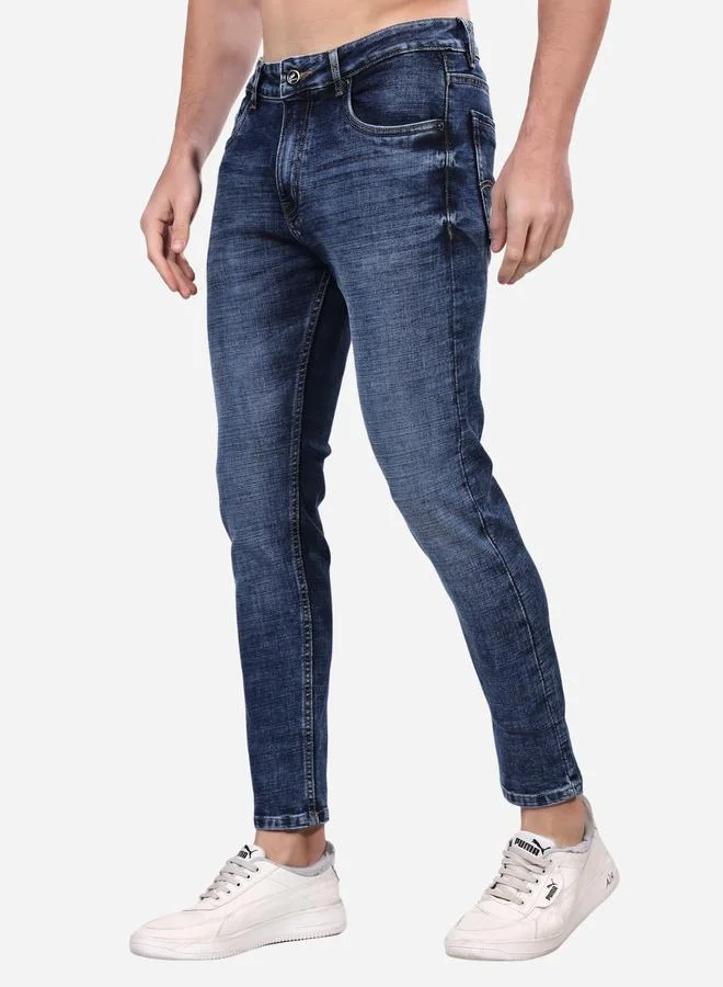 Stylox Stylox Mid Rise Whiskered Ankle Fit Jeans