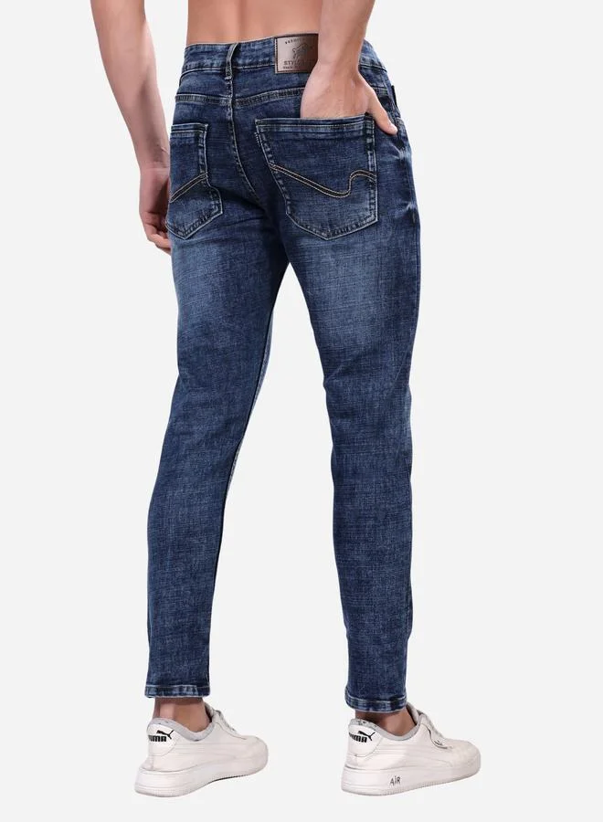 Stylox Stylox Mid Rise Whiskered Ankle Fit Jeans