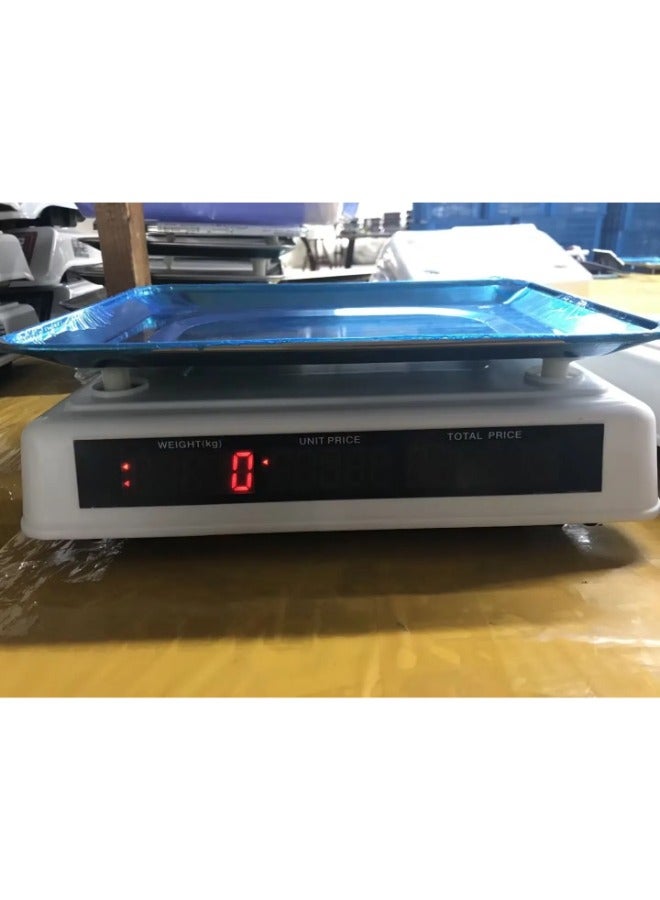 Digital Scale for Commercial Use, Dual LCD Display, Stainless Steel Platform, Rechargeable Battery, Ideal for Fruits, Vegetables, Meat, and Produce  - Image 3