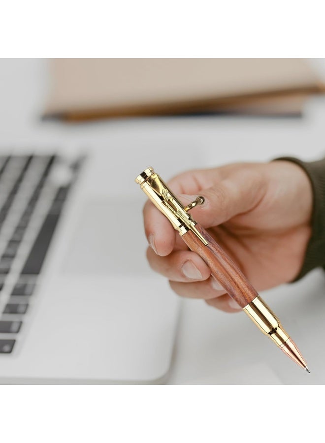 64HYDRO 3-Piece Set of Men's Business Personalized Ballpoint Pens for Collectors, Comes with Gift Box and Black Ink Refill, Christmas Thanksgiving Party Gift (Gold) - Image 4