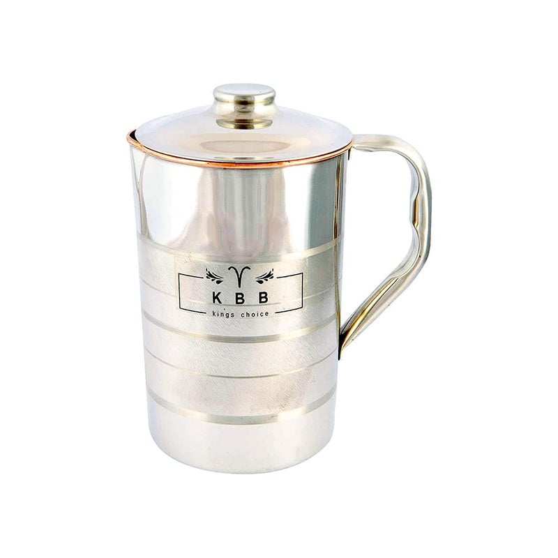 KBB Silver Touch Design Classic Copper Steel Jug 2000 ml - Image 1