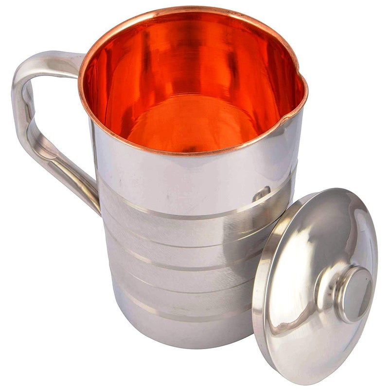 KBB Silver Touch Design Classic Copper Steel Jug 2000 ml - Image 2