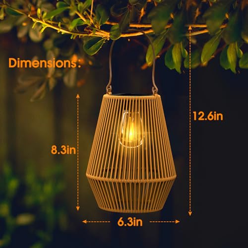 KagoLing Solar Lanterns, KagoLing Solar Lanterns Outdoor Waterproof Hanging Solar Lights Outdoor Waterproof Solar Lamp Lights for Outside Garden,Yard,Patio,Porch,Trees,Lawn,Pathway Decor Gifts for Women Mom - Image 2