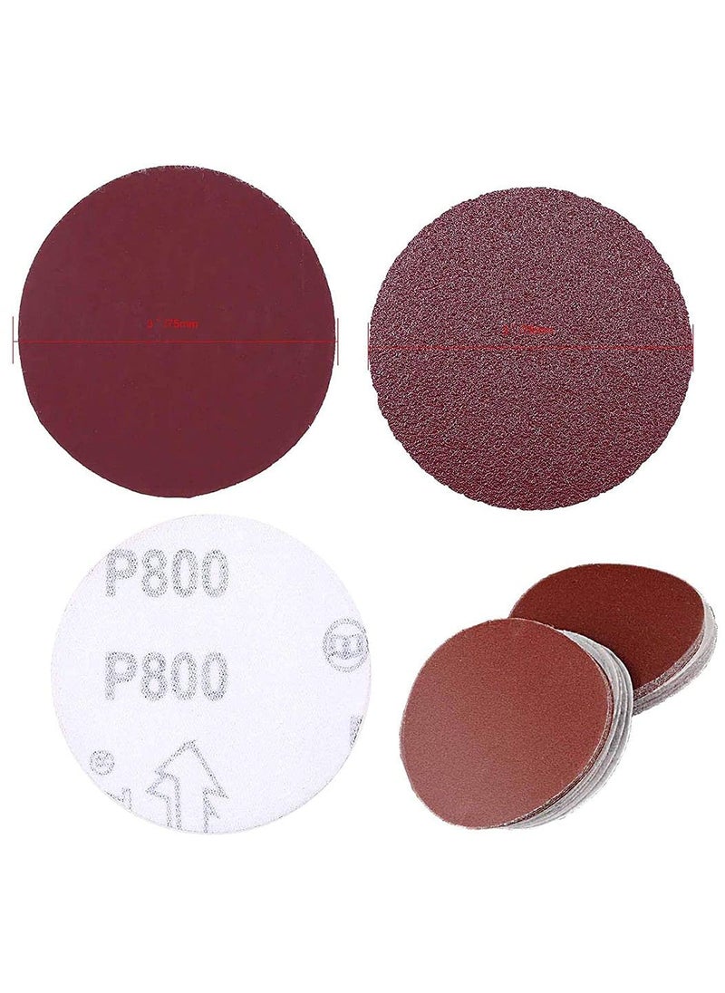 DIY Crafts Diy Crafts CT-DIY-HI-27996 Sander Sandpaper # Grit Round Self Adhesive, Backer Pad, M 10 Drill Adopter 3 Inch Combo Set, Pack of 5, 60/120/240/800/1000 Mix  - Image 3