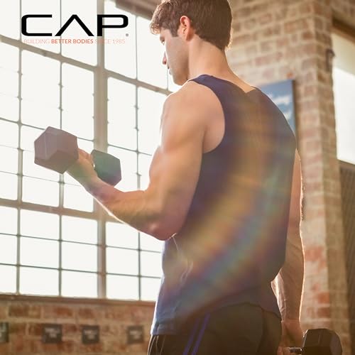 CAP Barbell 10 LB Rubber Coated Hex Dumbbell Hand Weight with Padded Grip - Single | Comfort Grip - Image 5