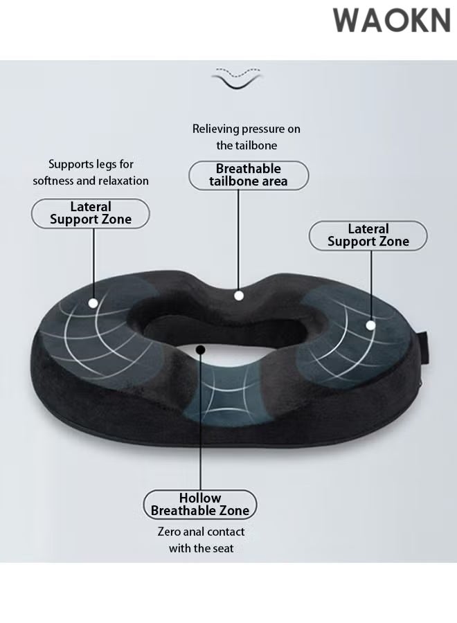 WAOKN Orthopedic Donut Pillow, Hemorrhoid Tailbone Pad, Sacral Chair Pillow,Relieving hemorrhoids, Prostatitis, coccygeal fractures, lumbar disc herniation, bedsores, fractures, pregnancy related pressure delivery and sitting in the office for a long time - Image 5