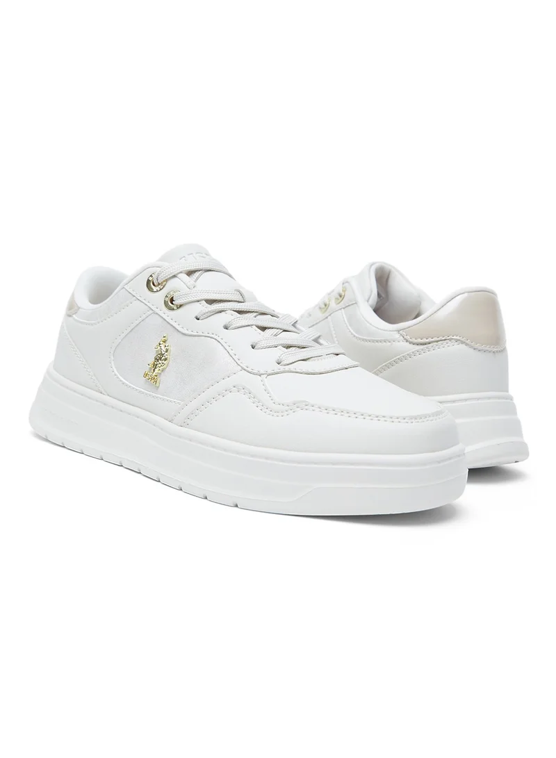 U.S. Polo Assn. Off White Feather-Light Women's Sneakers with Cloud-Like Comfort Shoes - Powered by Memory Foam for Women | Best Price UAE