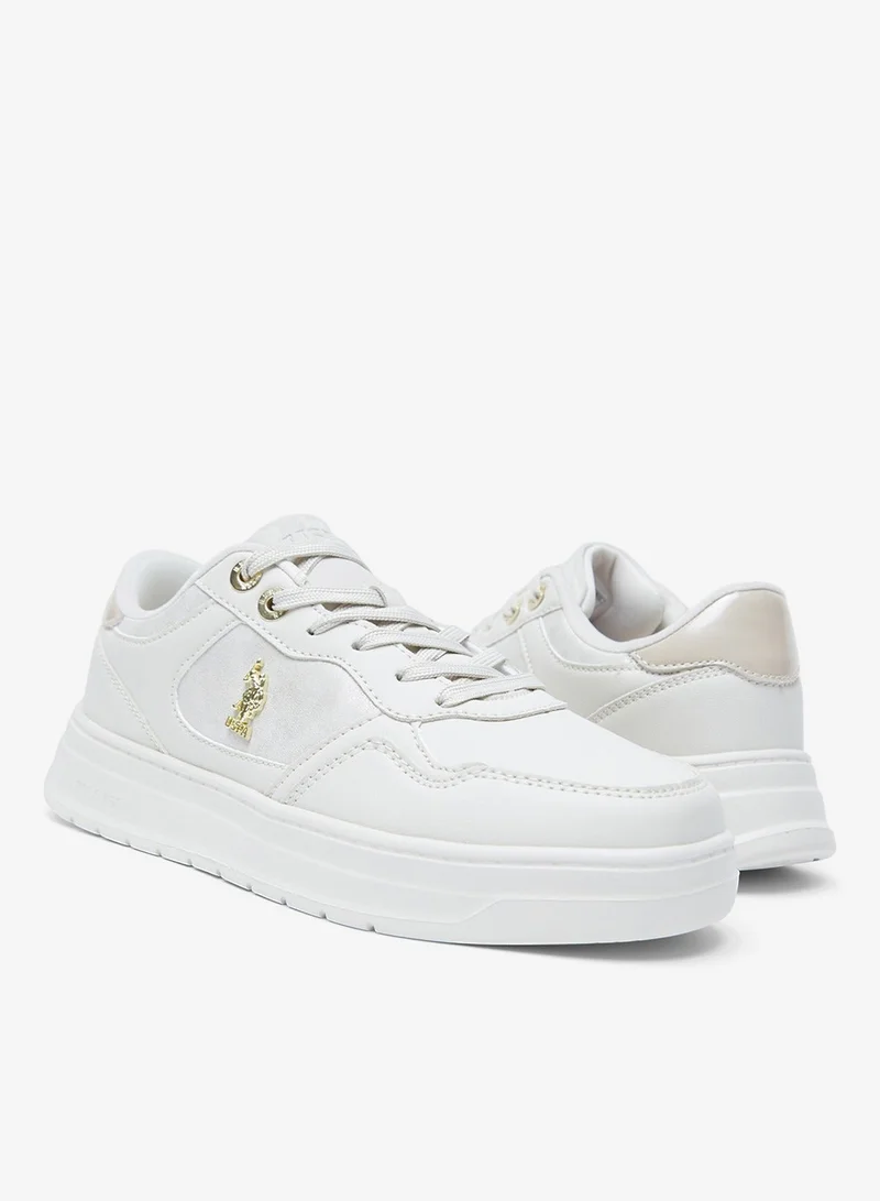 U.S. Polo Assn. Off White Feather-Light Women's Sneakers with Cloud-Like Comfort Shoes - Powered by Memory Foam for Women | Best Price UAE