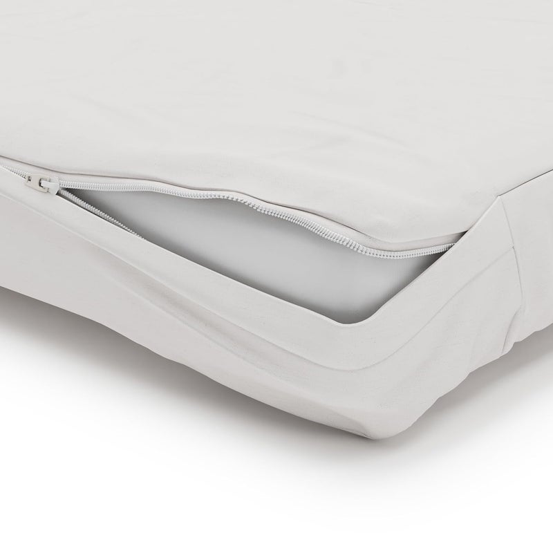 Foundations SafeFit Zipper Sheets for PortableCompact Cribs 6Pack 100 Cotton Knit Fitted Sheets for Boys  Girls Full Mattress Enclosure with Durable Zipper 34 Crib Mattress White - Image 2