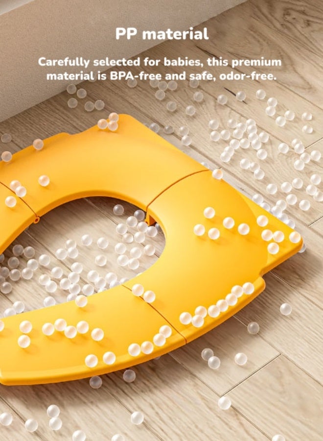 الدليبن مرحاض للأطفال، مقعد مرحاض قابل للطي، مرحاض محمول للسفر للأطفال، مقعد تدريب على استخدام المرحاض للأطفال، تدريب عالمي على استخدام المرحاض، مانع للانزلاق، تصميم تعليق، مناسب للأطفال الذكور والإناث، مناسب للأطفال أثناء التنقل (رمادي) - Image 5