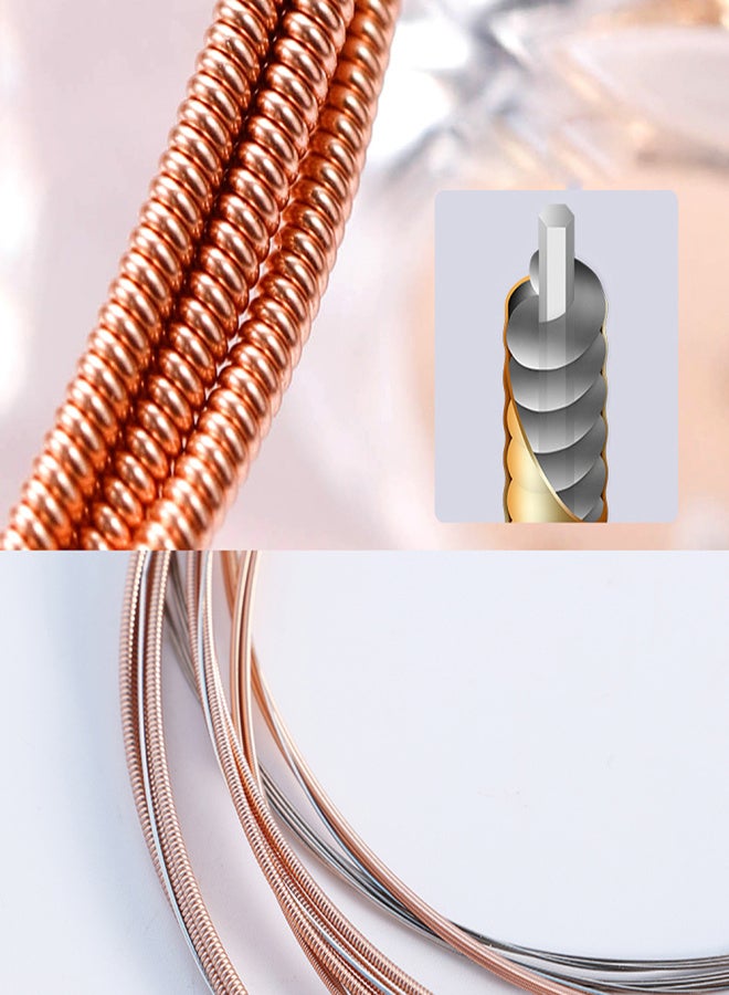 Acoustic Folk Guitar String Set Strings Stainless Steel Wire Core Copper Alloy Wound, 6pcs/ Pack (.007-.047) - Image 3
