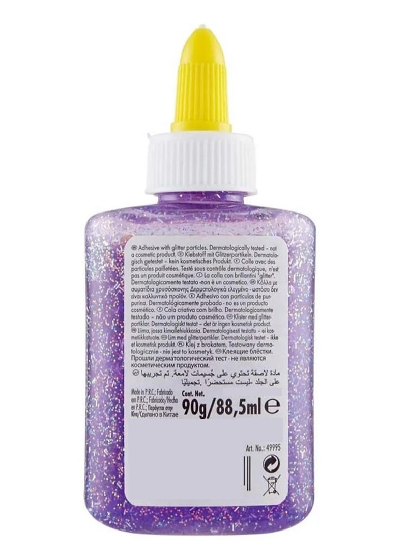 يو إتش يو صمغ جليتر بنفسجي زجاجة 88.5 مل - Image 2