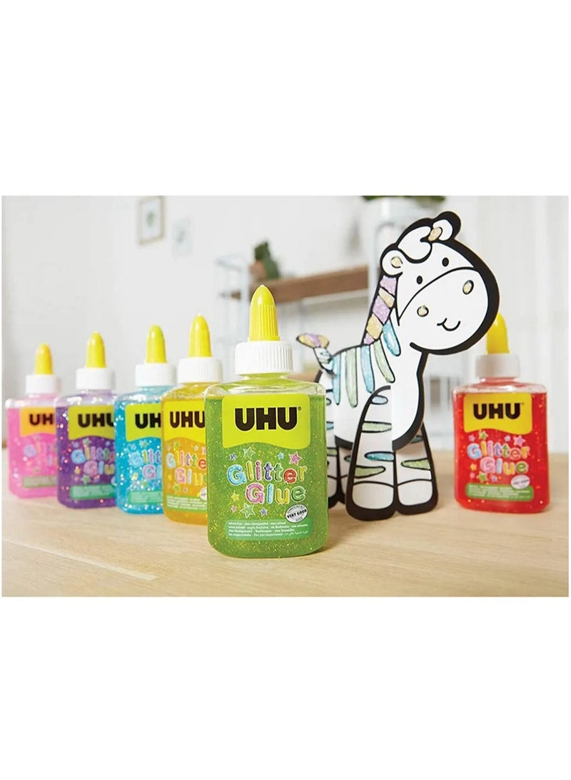 يو إتش يو صمغ جليتر بنفسجي زجاجة 88.5 مل - Image 5