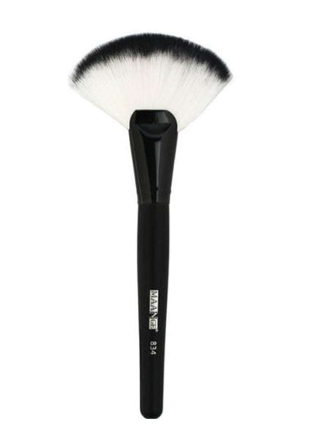 Large Fan-shaped Blush Brush Black