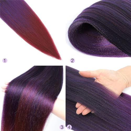 FAYETA Ombre Pre Stretched Braiding Hair 288 packs Silky Color Blend Braid Hair Extensions 100 Synthetic Crochet Hair Braids - Image 5
