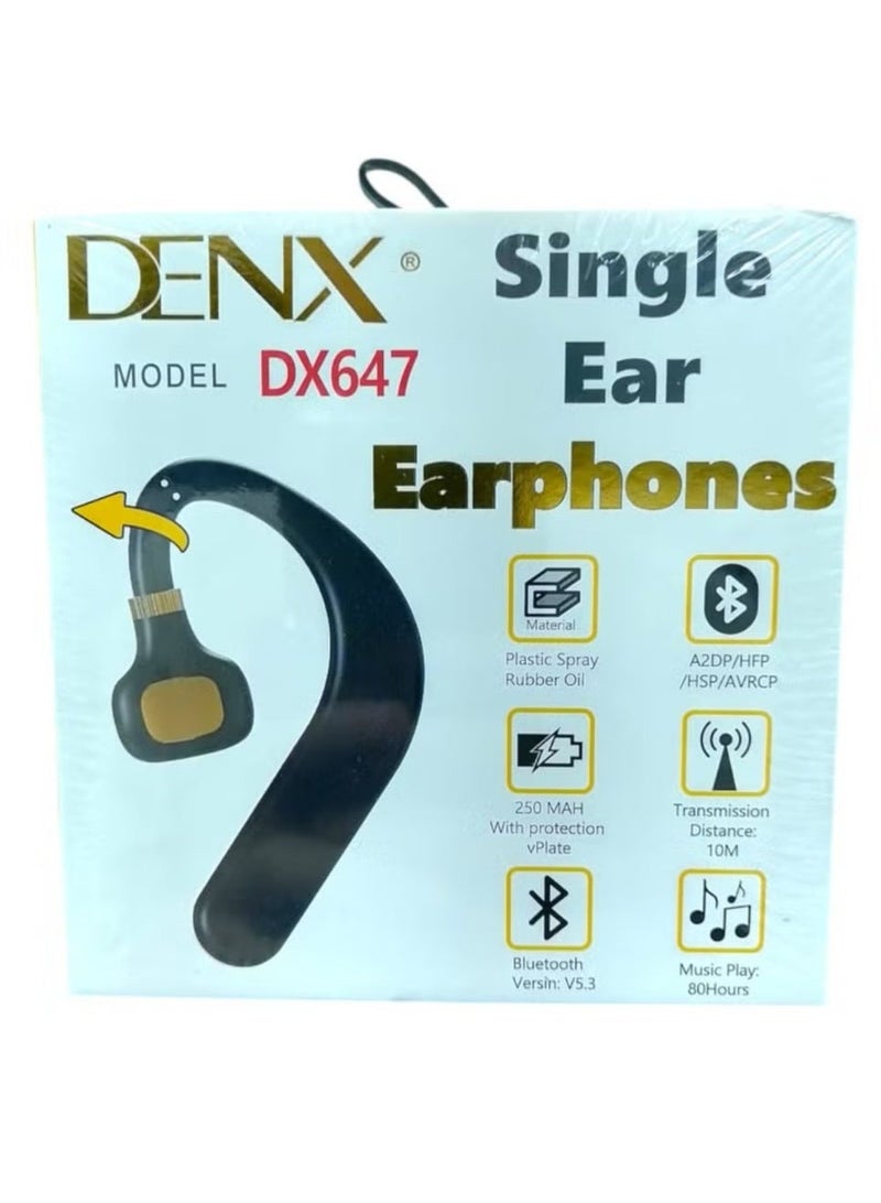 Denx Wireless Bluetooth Headset Compatible With IPhone Samsung Huawei And All Devices That Use the Bluetooth System Black - Image 3