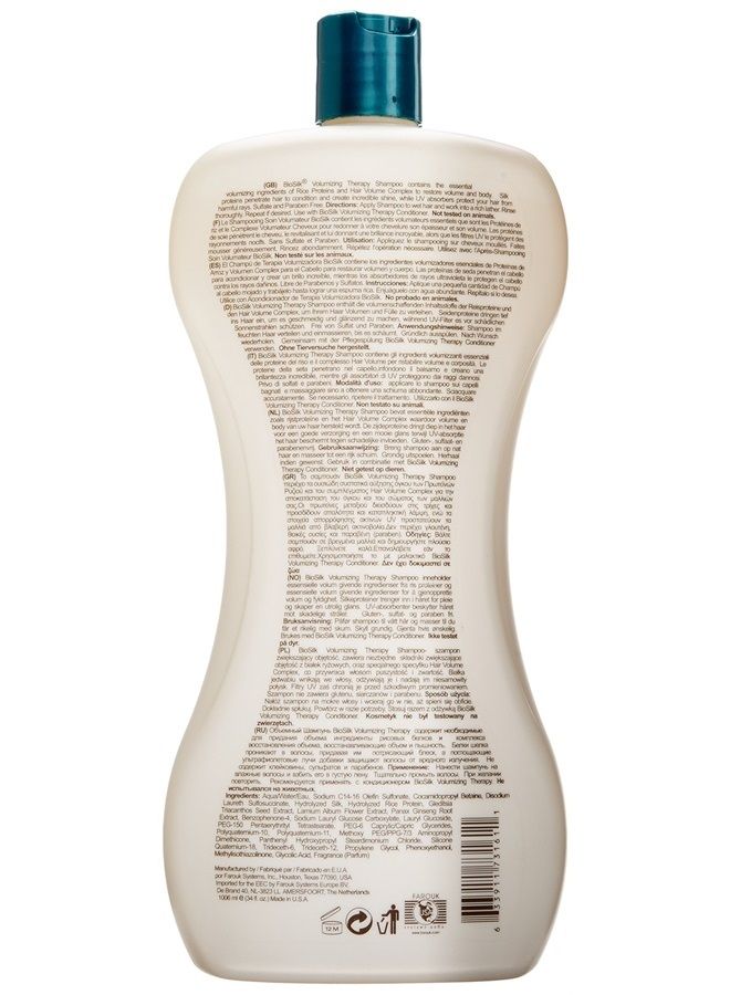 BIOSILK Volumizing Therapy Shampoo | 34oz | Sulfate & Paraben Free - Image 2